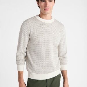NWT FA Viscose Blend Men's Cozy Yarn Nordic Stitch Sweater XL Oatmeal colour